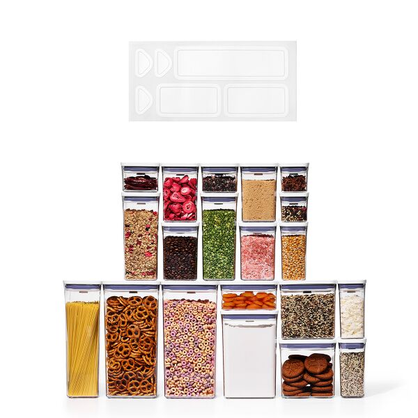 POP Removable Labels & 20-Piece POP Container Set Bundle A3
