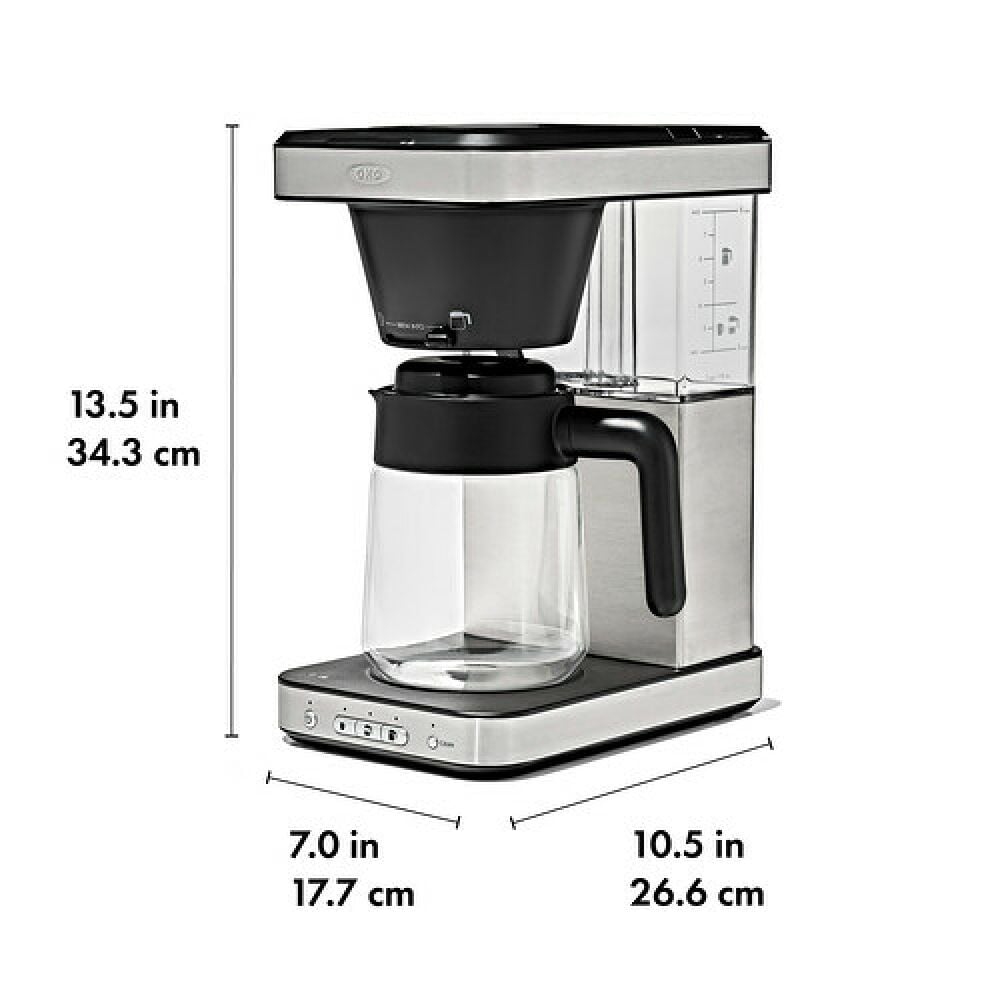 8-Cup Coffee Maker with Podless Single-Serve Function and Glass Carafe K4