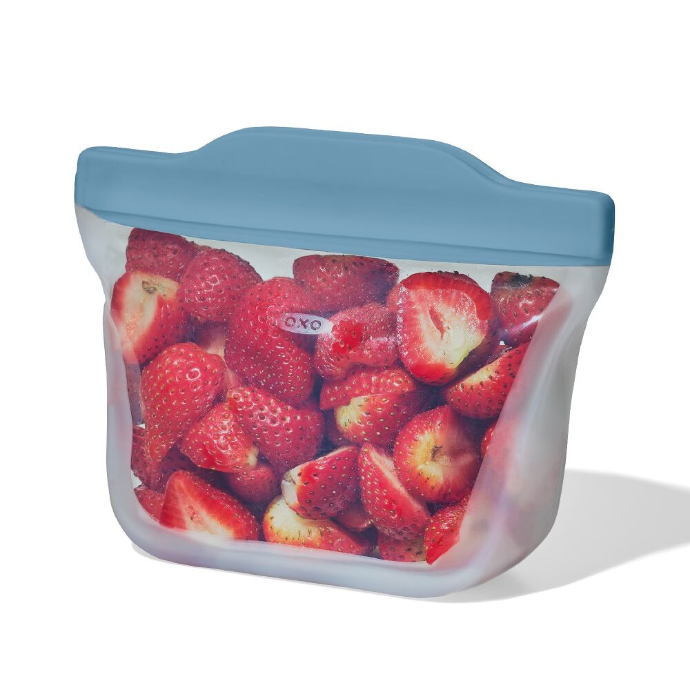 Silicone Reusable Bag Stand-Up Snack (12 oz) - Ocean Blue G8