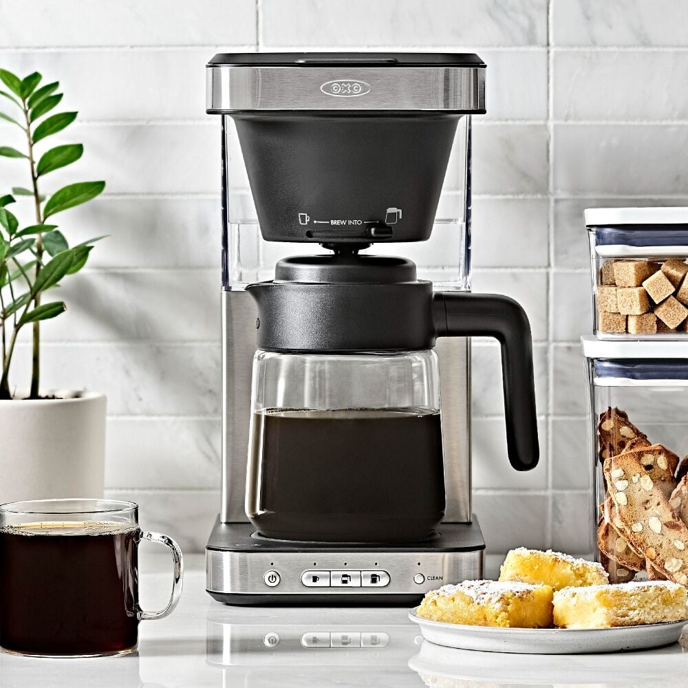 8-Cup Coffee Maker with Podless Single-Serve Function and Glass Carafe K4