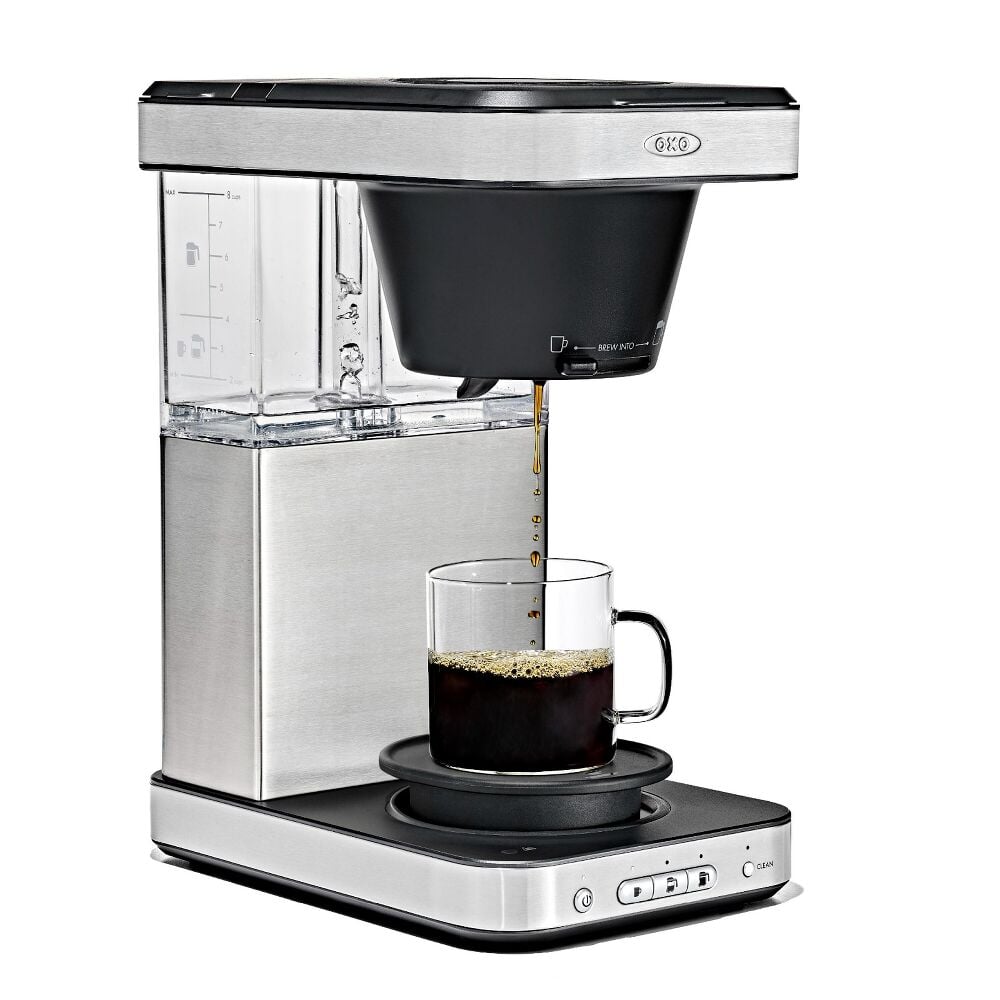 8-Cup Coffee Maker with Podless Single-Serve Function and Glass Carafe C6