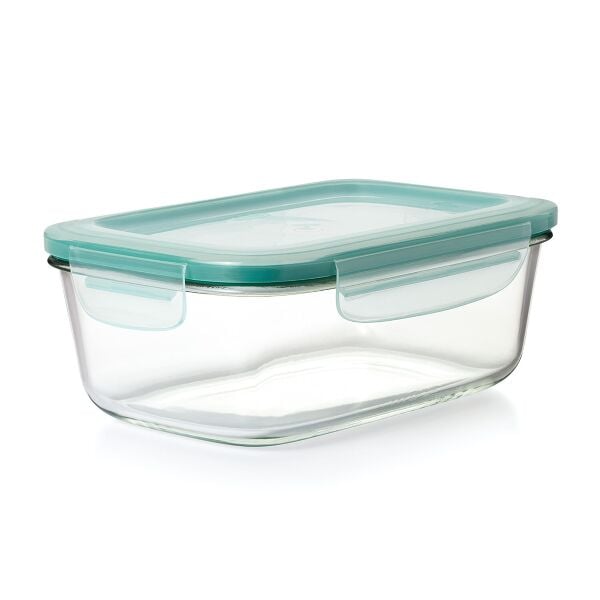 Smart Seal 8 Cup Glass Rectangle Container - Teal J0