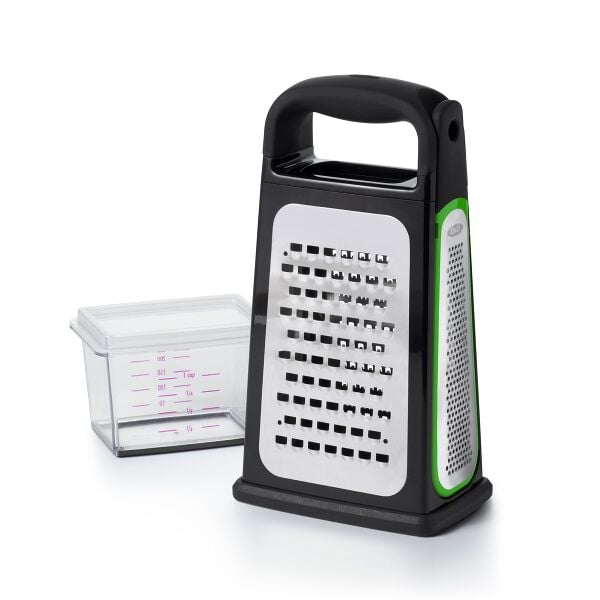 Etched Box Grater With Removable Zester T9