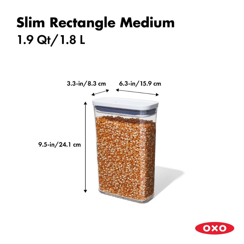 POP Container - Slim Rectangle Medium (1.9 Qt.) C7