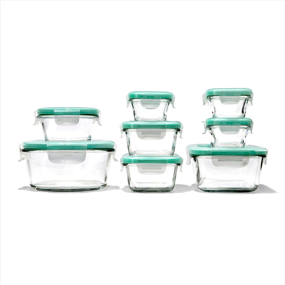 16 Piece Glass Smart Seal Everyday Container Set M1