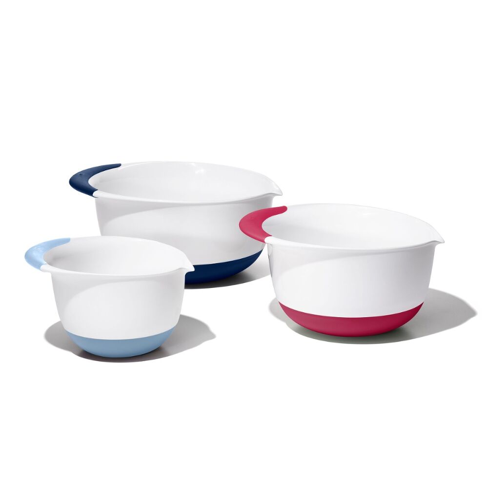 3 Piece Mixing Bowl Set New Colored Handles A2