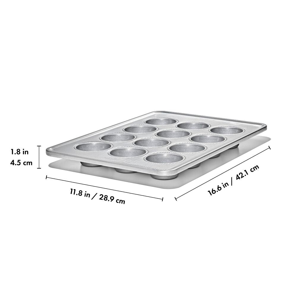 Nonstick Pro Clear Coated 12 Cup Muffin Pan O9