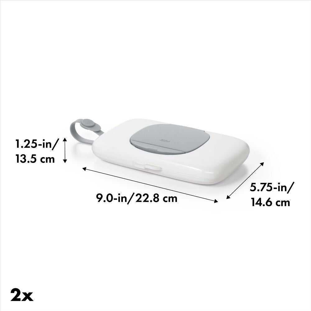 OXO TOT 2-Pack On-the-Go Wipes Dispenser, Gray U8