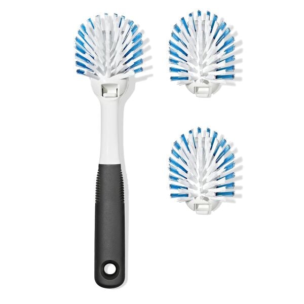 Nylon Bristle Dish Brush with Refills E1