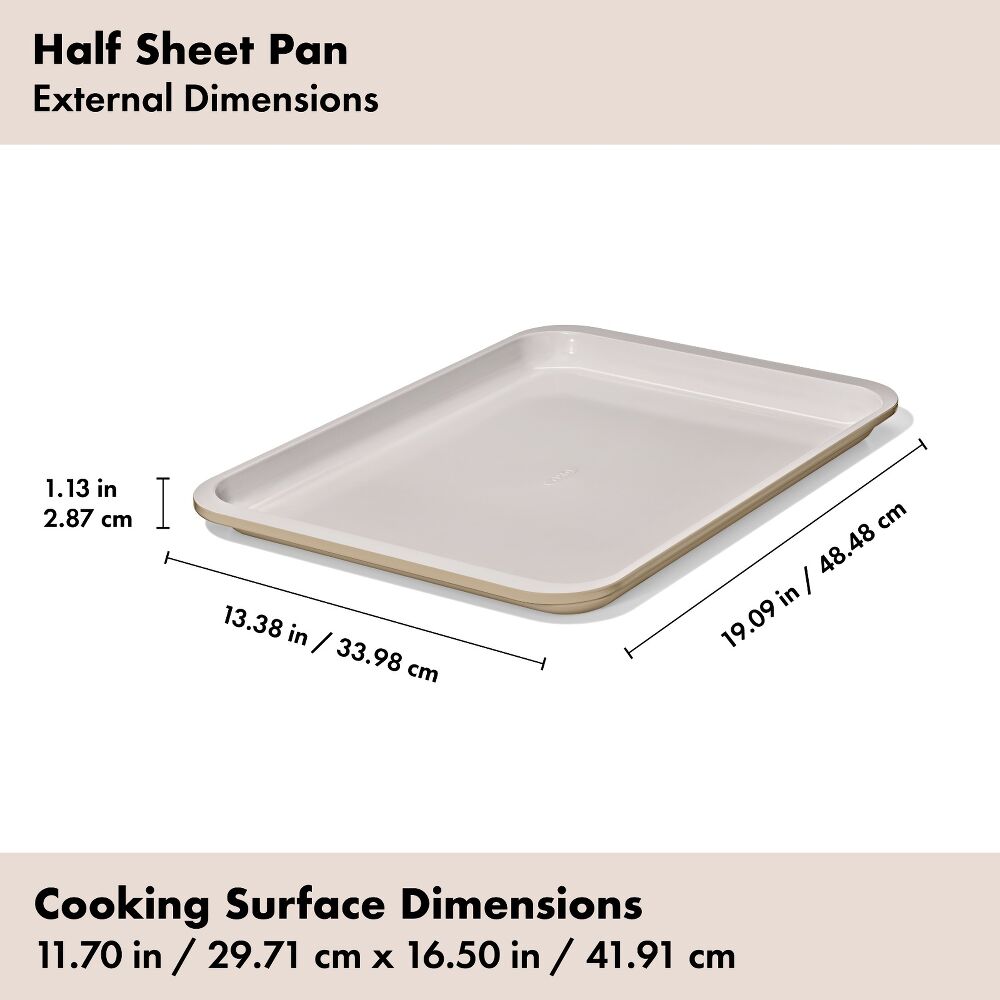Non-Stick Pro Ceramic Coated Metal Bakeware Half Sheet Pan P0