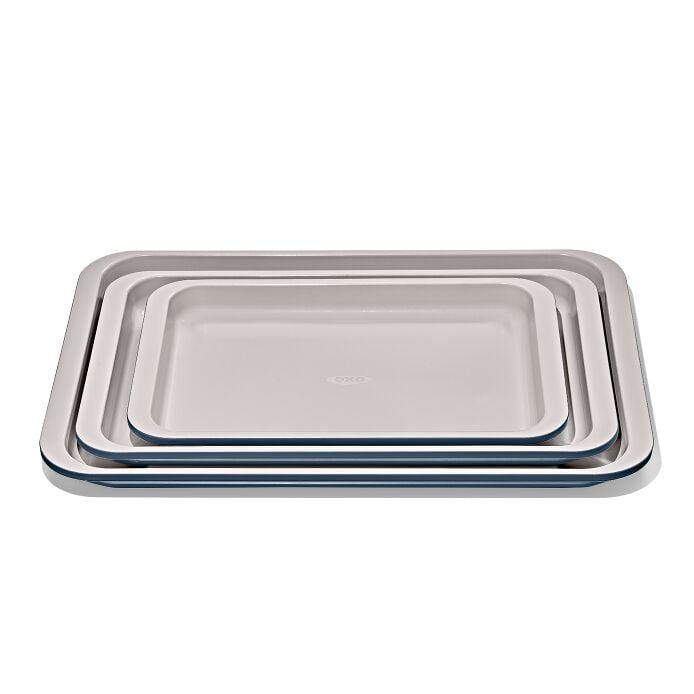 Non-Stick Pro Ceramic Coated Metal Bakeware 3 Pc Set D4