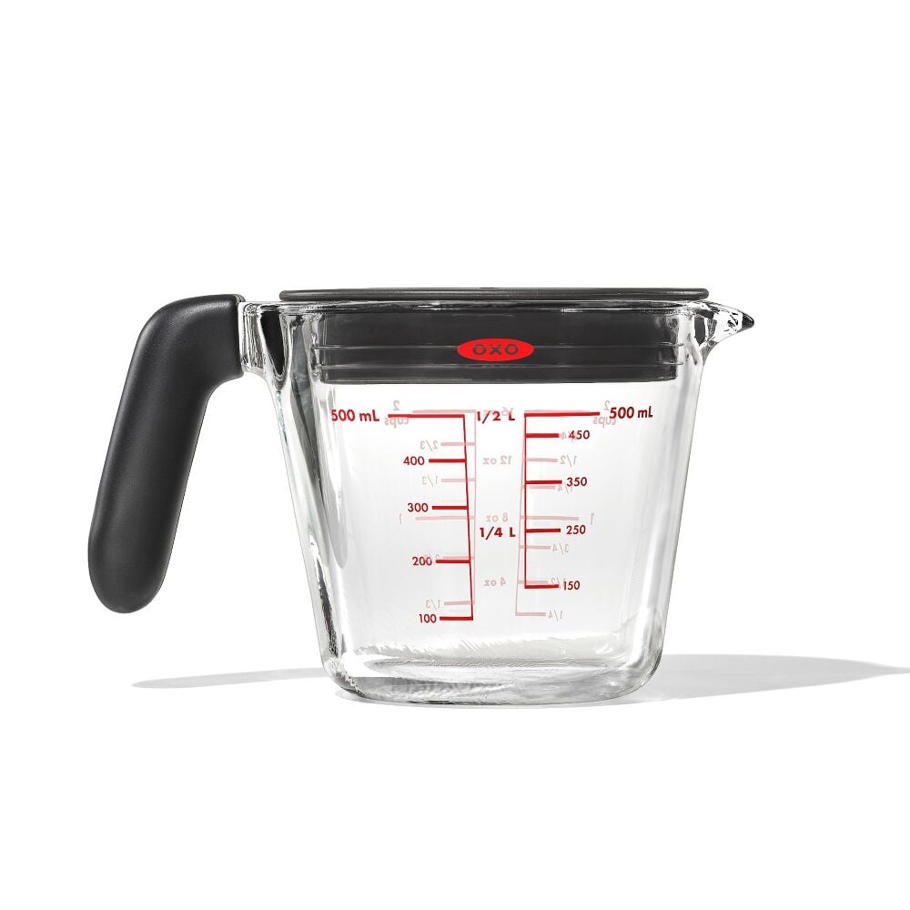 2 Cup Glass Measuring Cup with Lid Y7
