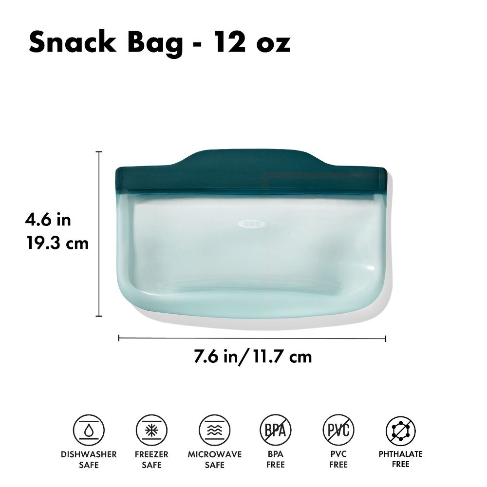 Silicone Reusable Bag - Snack Bag (12 oz) - Lagoon P2