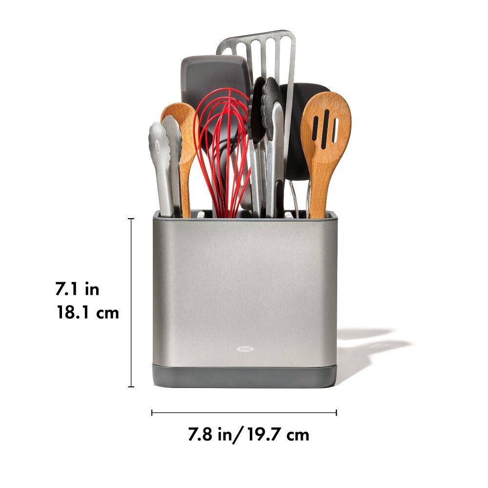 Adjustable Stainless Steel Utensil Holder - Large S9