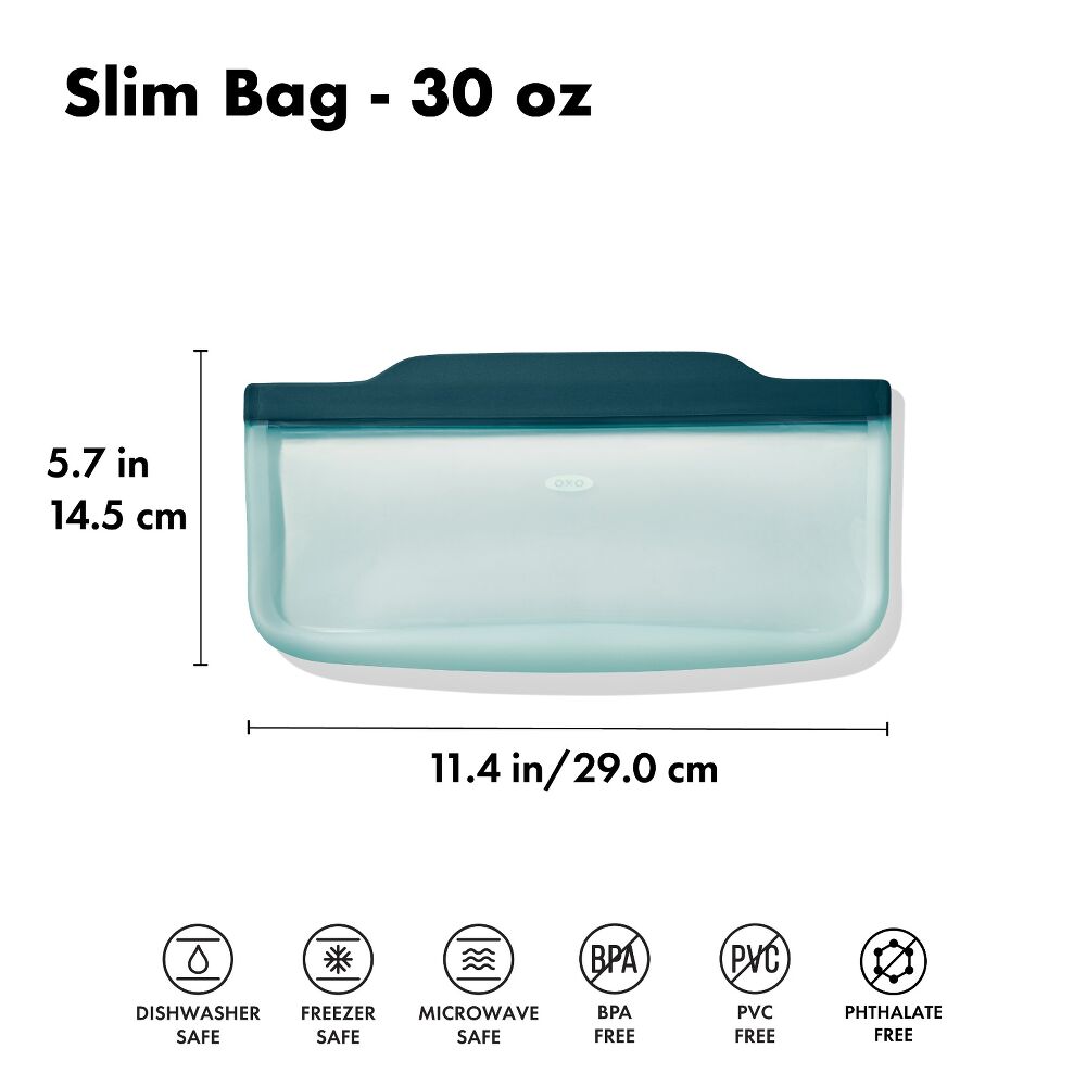 Silicone Reusable Bag - Slim Bag (20 oz) - Lagoon C5