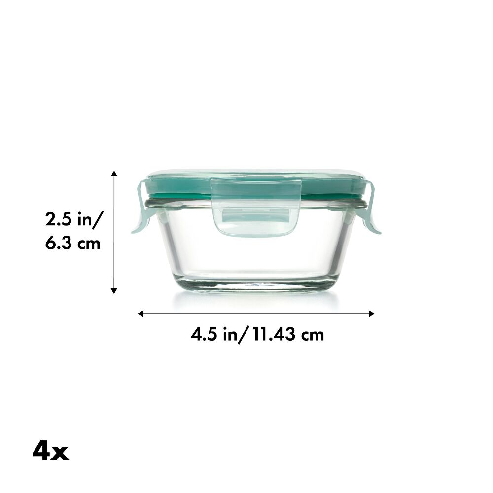 Smart Seal 8-Piece1 Cup Glass Round Container Set R7