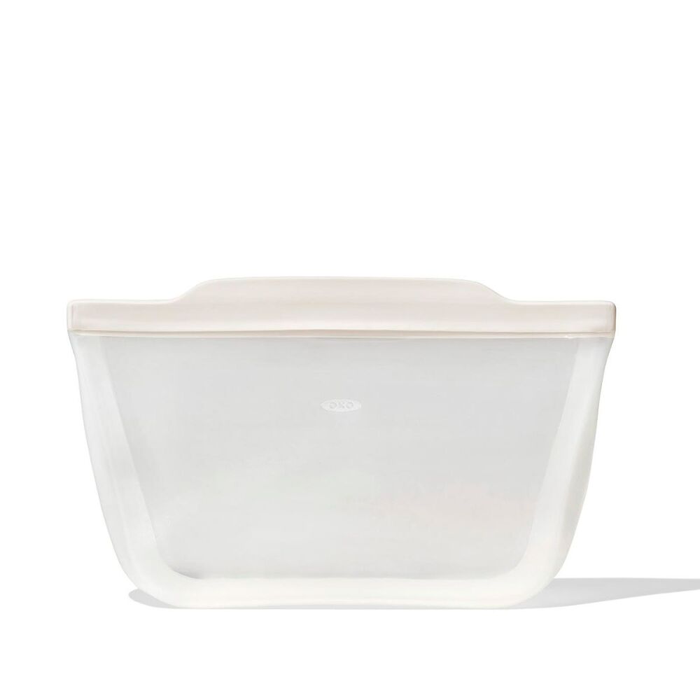 Silicone Reusable Bag - Stand-Up Half Gallon (64 oz) - Oat D8