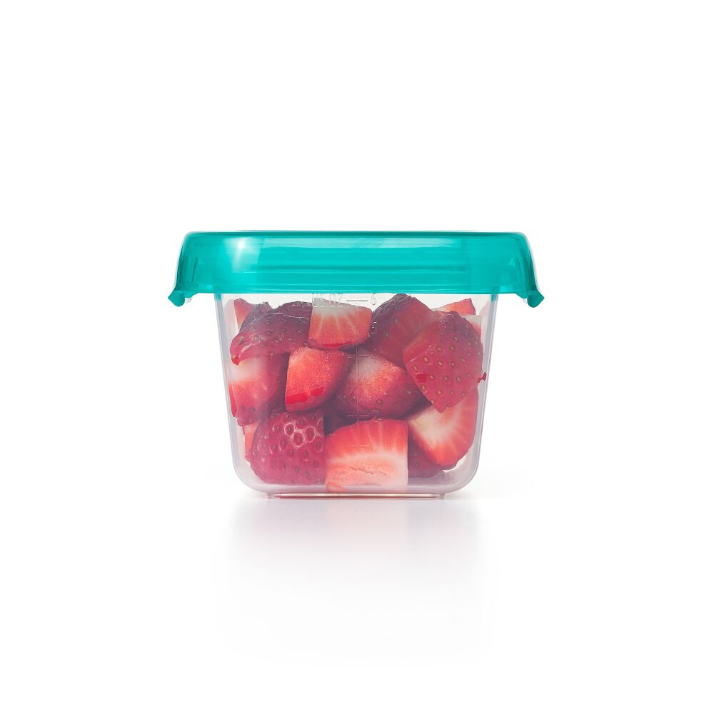 6 oz Baby Blocks™ Plastic Freezer Storage Containers - Tot Teal K1