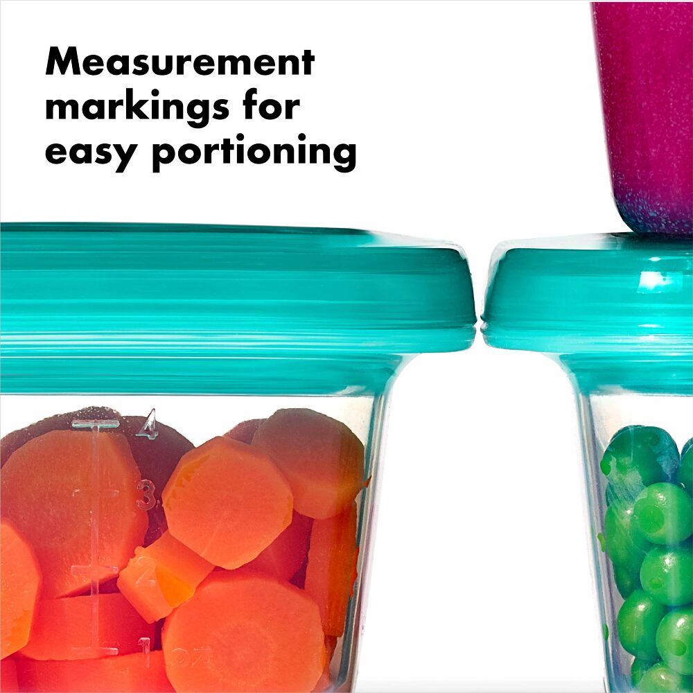 4 oz Baby Blocks™ Silicone Freezer Storage Containers - Tot Teal J0