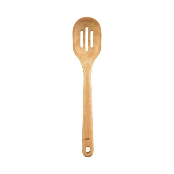 Wooden Slotted Spoon Q0