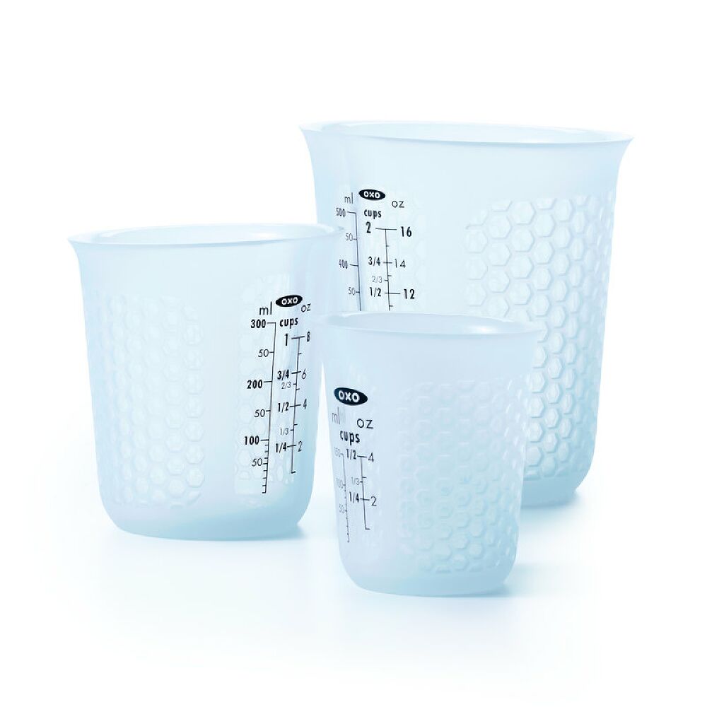 3 Piece Squeeze & Pour Silicone Measuring Cup Set X0