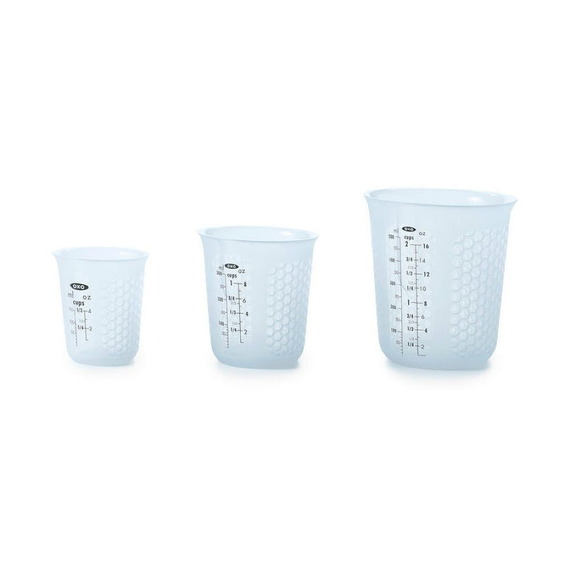 3 Piece Squeeze & Pour Silicone Measuring Cup Set X0