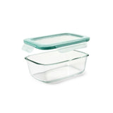 Smart Seal 8 Cup Glass Rectangle Container - Teal J0