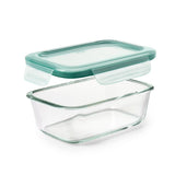 Smart Seal 3.5 Cup Glass Rectangle Container - Teal D6