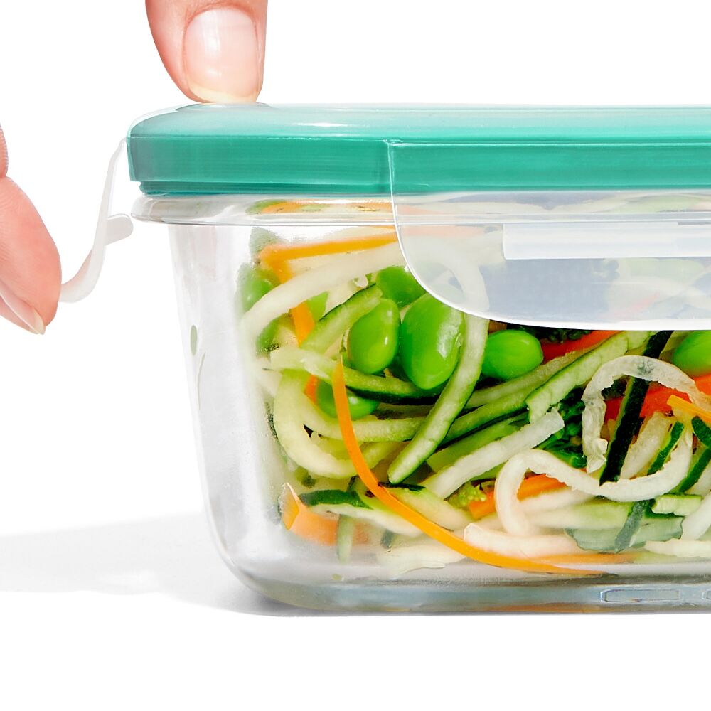 Smart Seal 3.5 Cup Glass Rectangle Container - Teal D6