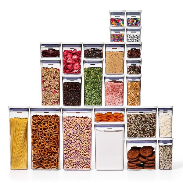 20-Piece POP Container Set & POP 4-Piece Mini Container Set Bundle O2