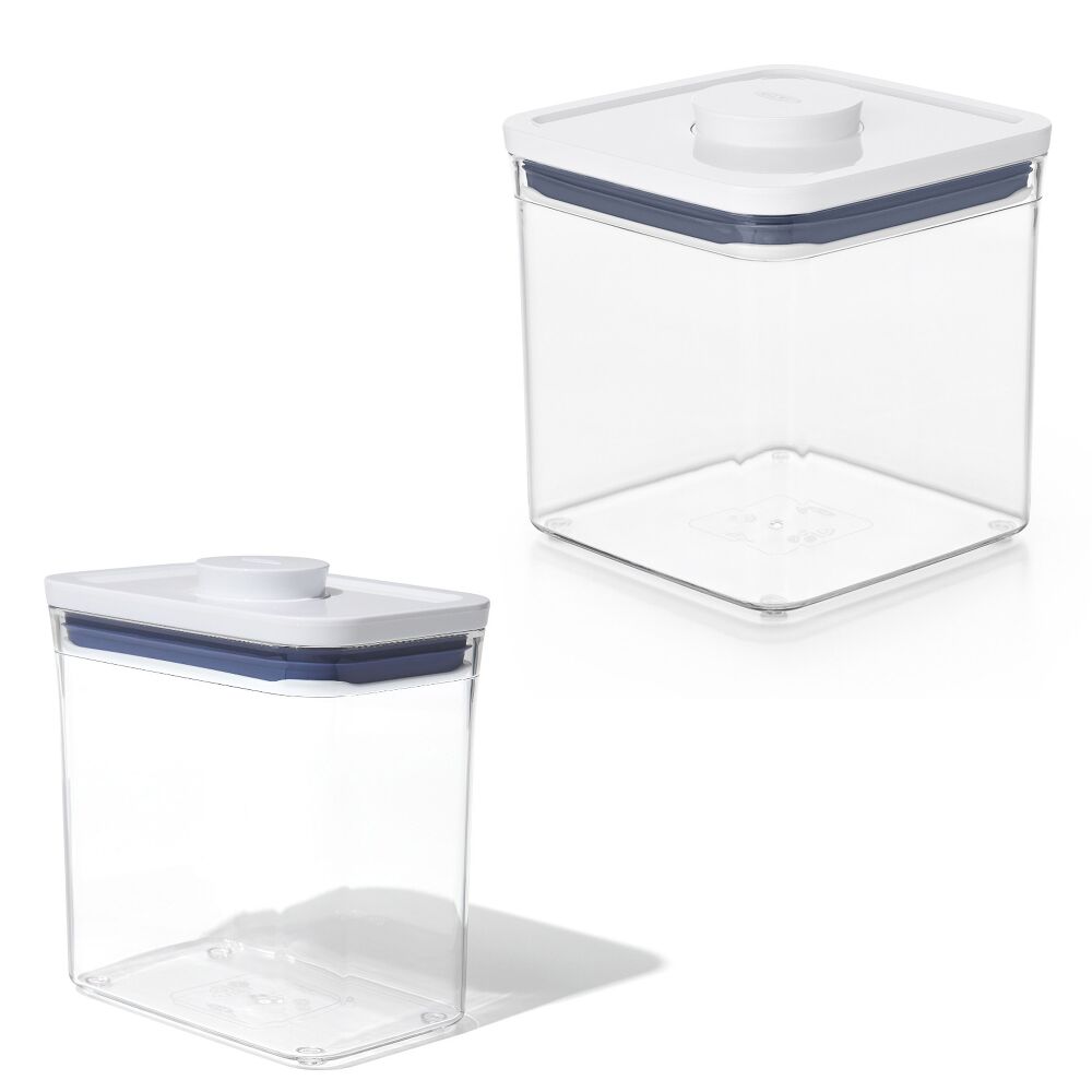 POP Container - Rectangle Short (1.7 Qt.) & POP Container - Big Square Short (2.8 Qt.) Bundle W2