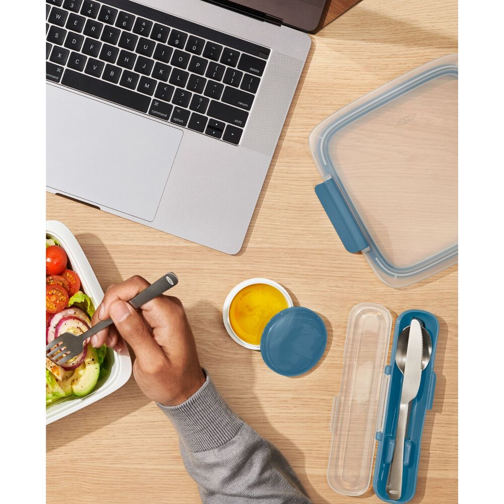 Prep & Go Stainless Steel Utensils With Case - Ocean Blue Y5