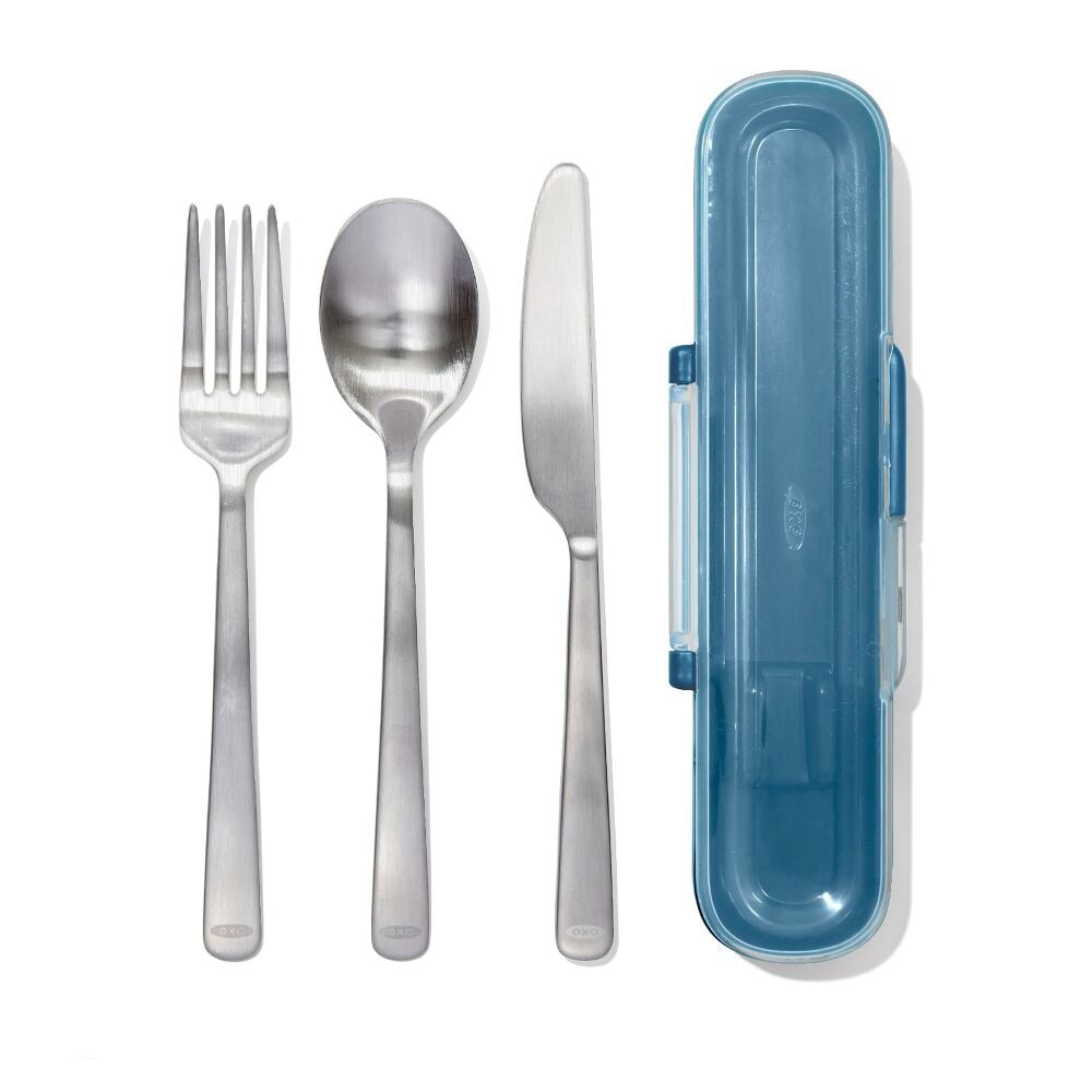 Prep & Go Stainless Steel Utensils With Case - Ocean Blue Y5