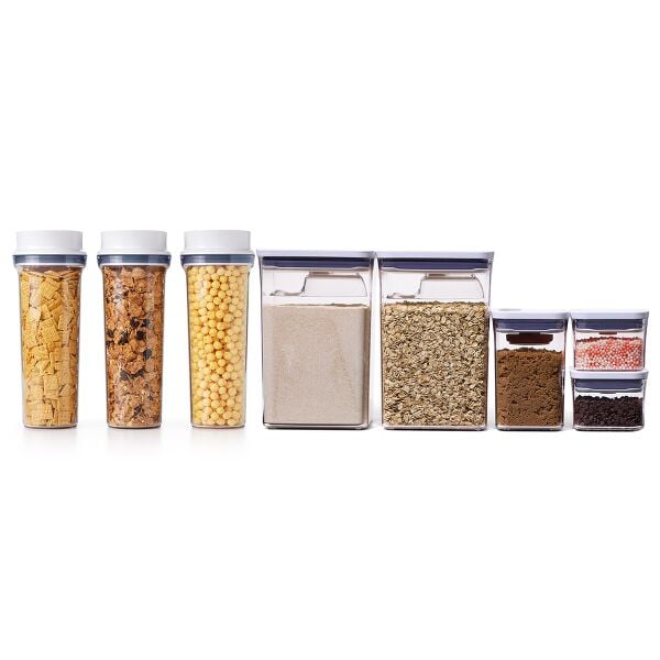 3 Piece Cereal Dispenser Set & 8-Piece POP Container Baking Set Bundle X7