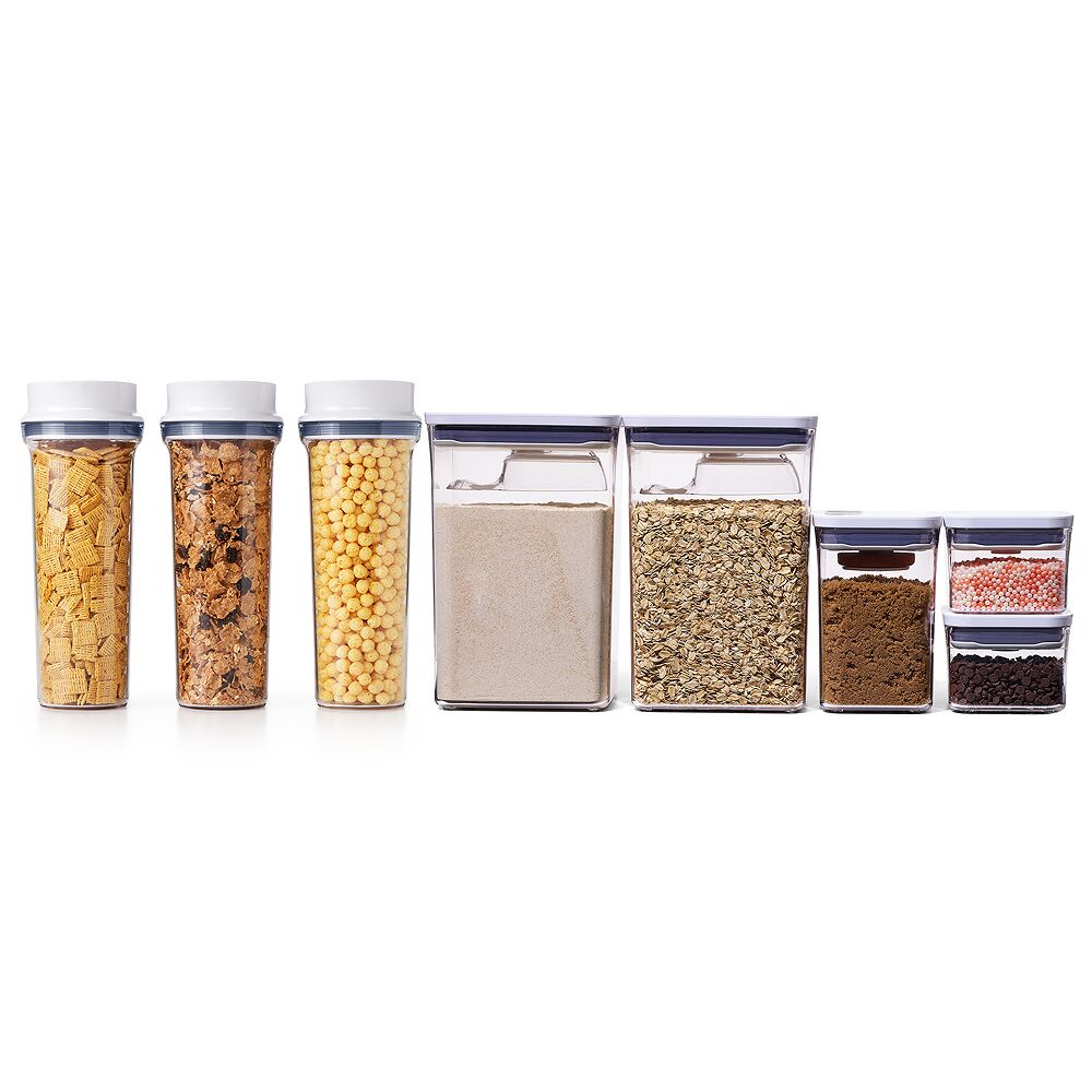 3 Piece Cereal Dispenser Set & 8-Piece POP Container Baking Set Bundle X7