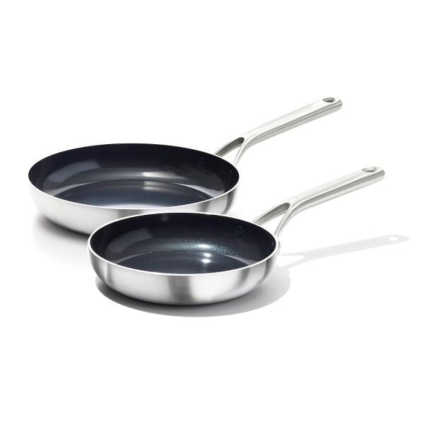 Stainless Steel Mira Series 2 Pack Frypans - Ceramic F5