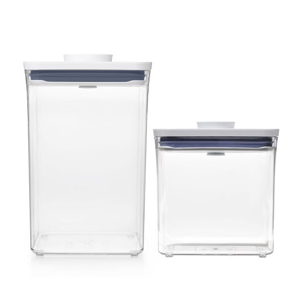 POP Container - Big Square Medium (4.4 Qt.) & POP Container - Rectangle Short (1.7 Qt.) Bundle W5