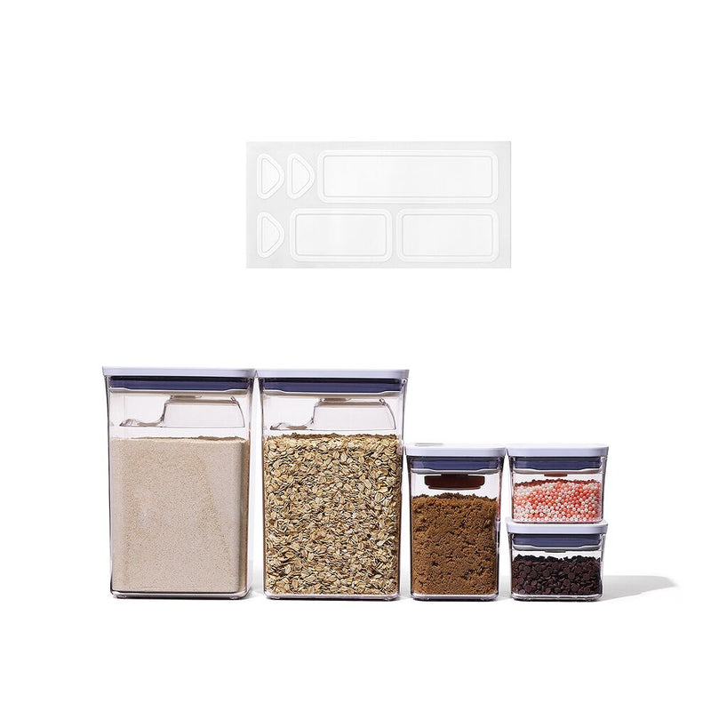 POP Removable Labels & 8-Piece POP Container Baking Set Bundle B6