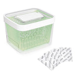 GreenSaver Produce Keeper (4.3 Qt) & GreenSaver Carbon Filter Refills - 4 Pack Bundle B3