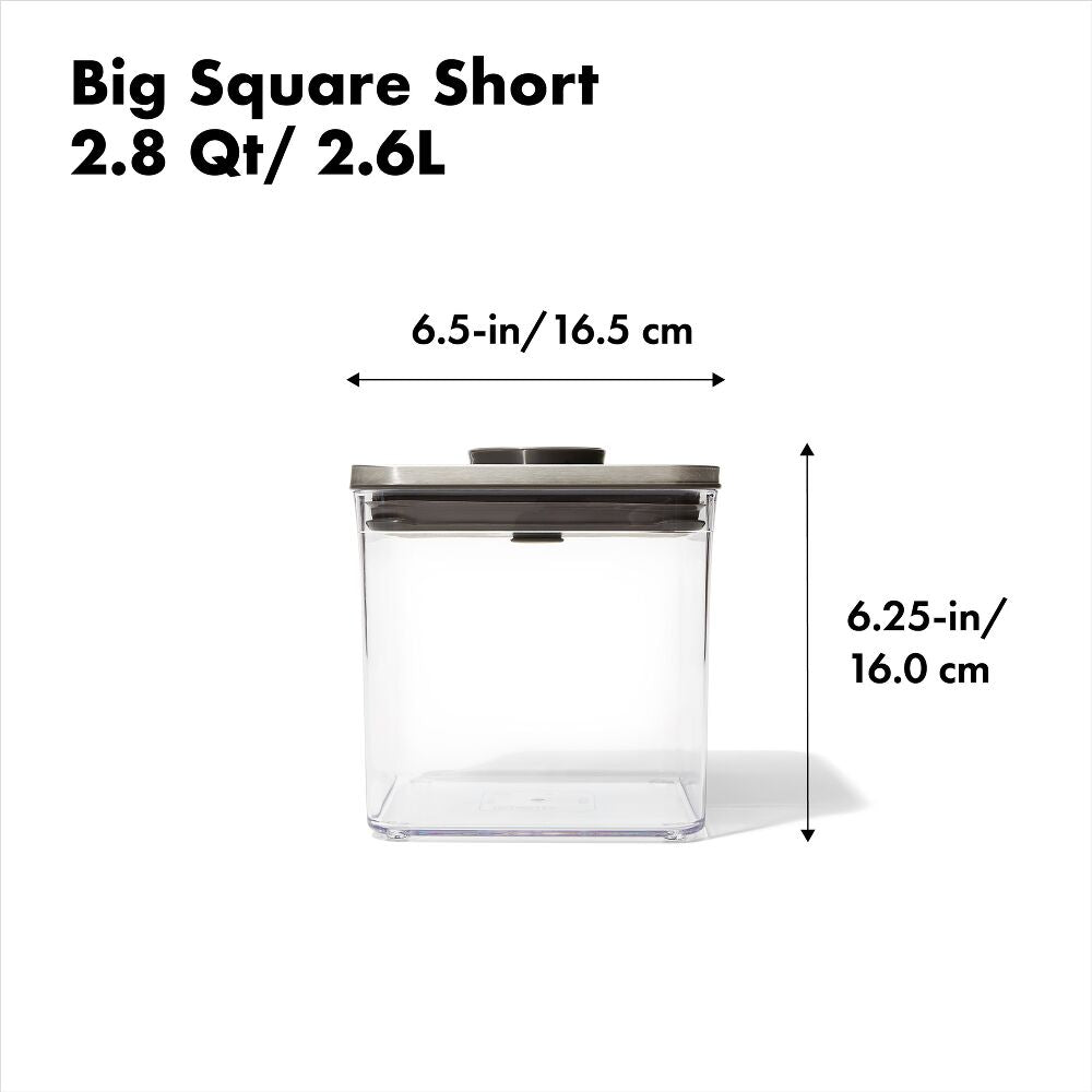 POP Container - Big Square Short (2.8 Qt/2.6 L) A8