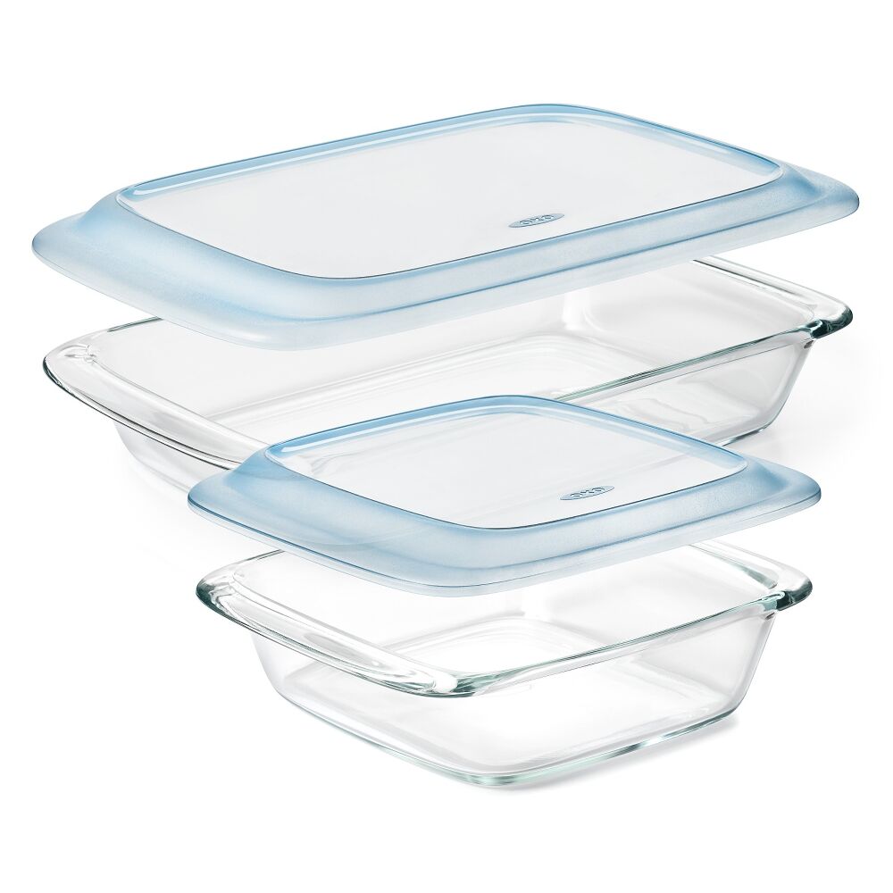 Glass Baking Dish with Lid (2.0 Qt) & Glass Baking Dish with Lid (3.0 Qt) Bundle R3