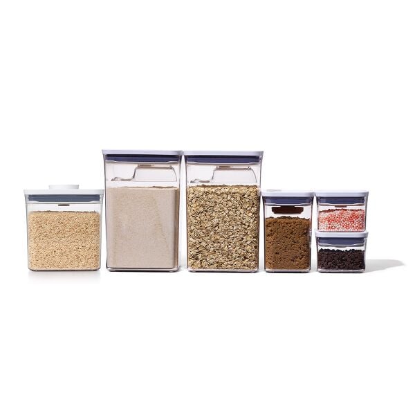 8-Piece POP Container Baking Set & POP Container - Big Square Short (2.8 Qt.) Bundle V9