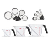 3 Piece Angled Measuring Cup Set & Stainless Steel Measuring Cups and Spoons Set Bundle L1