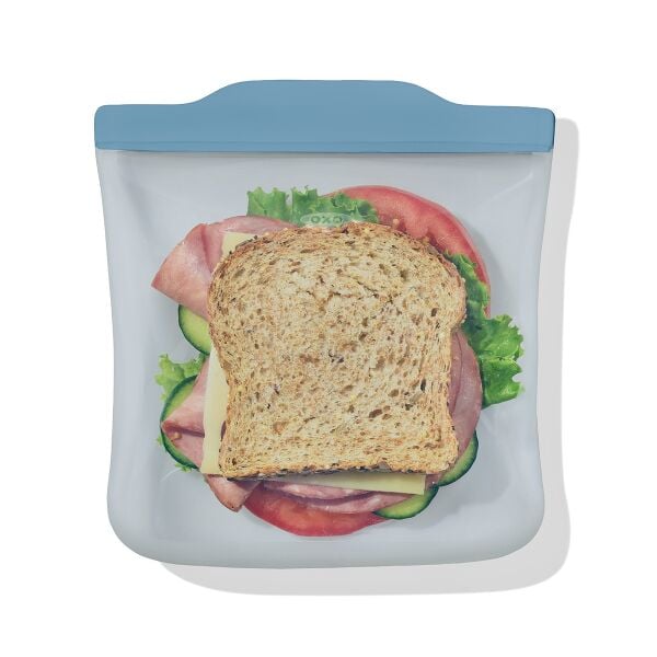 Silicone Reusable Bag  Sandwich (28 oz) - Ocean Blue G2
