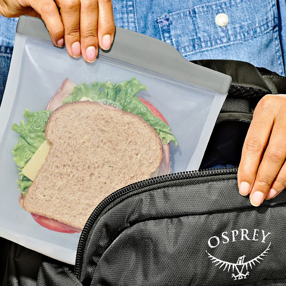 Silicone Reusable Bag  Sandwich (28 oz) - Fog A8