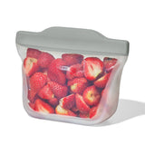 Silicone Reusable Bag  Stand-Up Snack (12 oz) - Fog F4