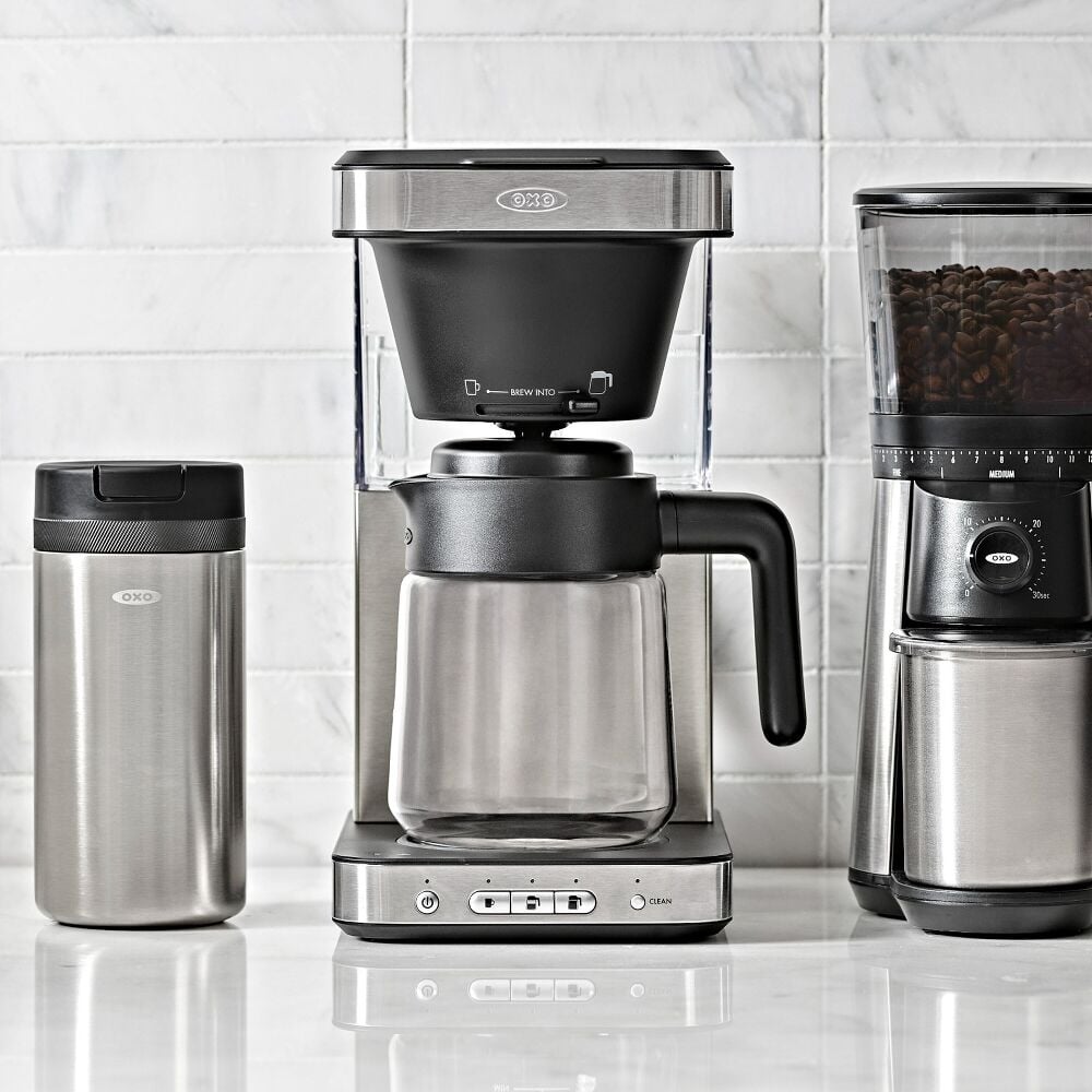 8-Cup Coffee Maker with Podless Single-Serve Function and Glass Carafe K4
