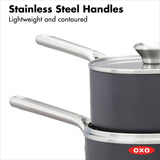 Ceramic Professional Non-Stick 4-Piece Saucepan Set (1.7 Qt & 2.3 Qt) N2