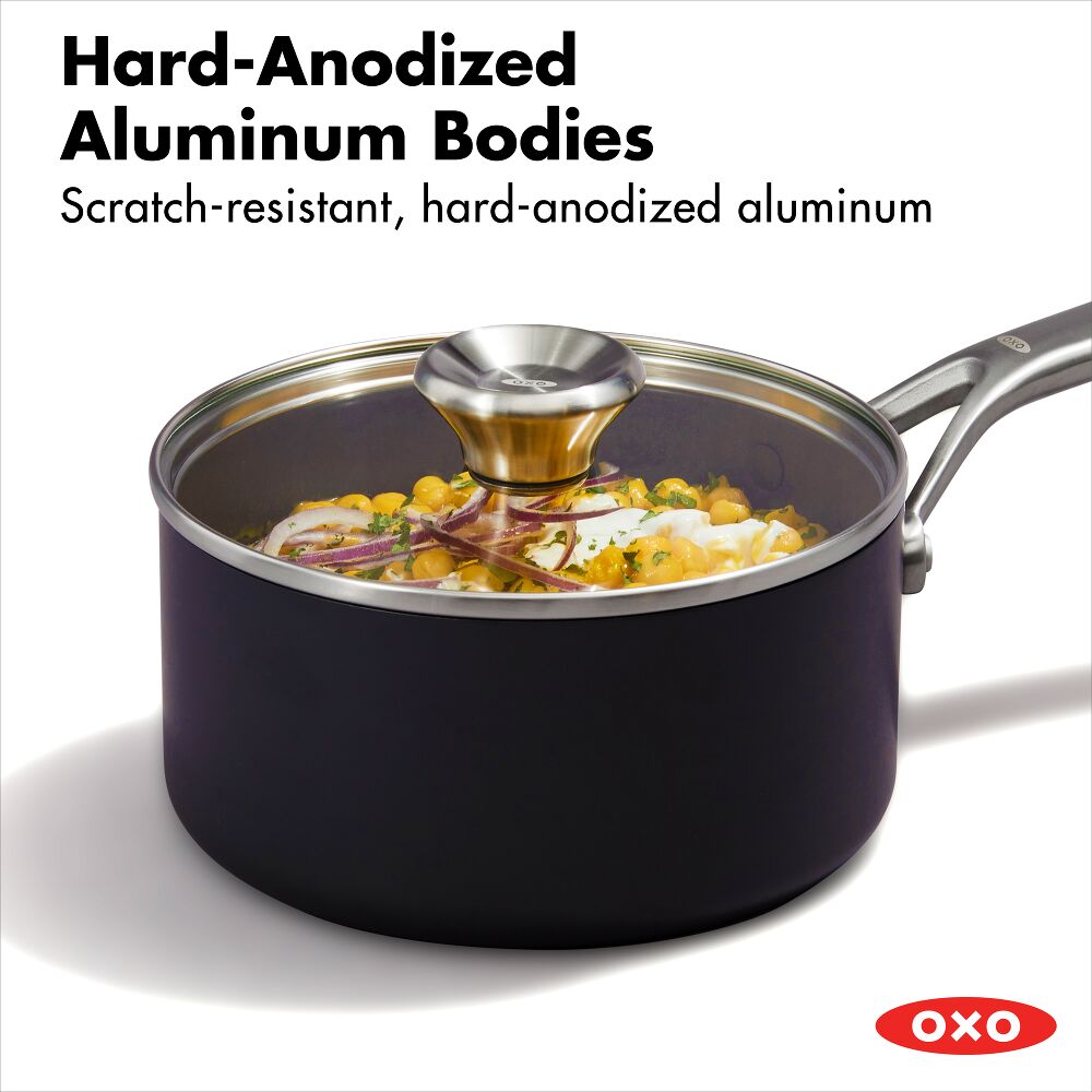 Ceramic Professional Non-Stick 4-Piece Saucepan Set (1.7 Qt & 2.3 Qt) N2