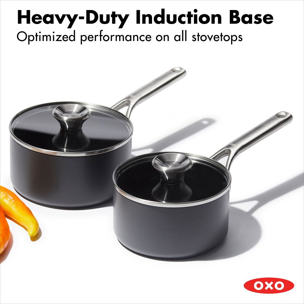 Ceramic Professional Non-Stick 4-Piece Saucepan Set (1.7 Qt & 2.3 Qt) N2